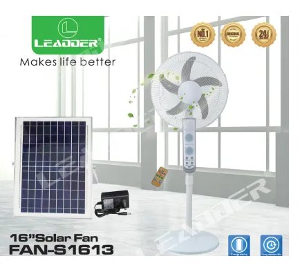 Ventilateur Solaire Rechargeable FAN-S1613