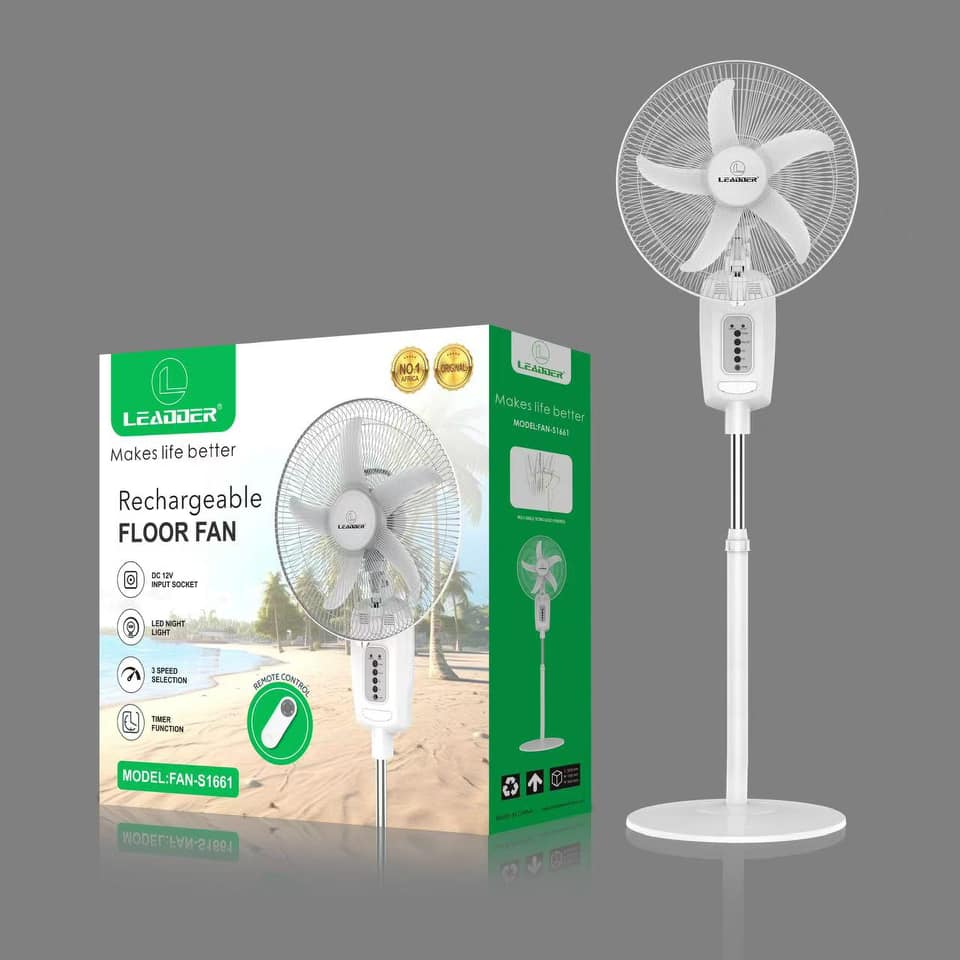 Ventilateur sur pied rechargeable 16" – LEADDER