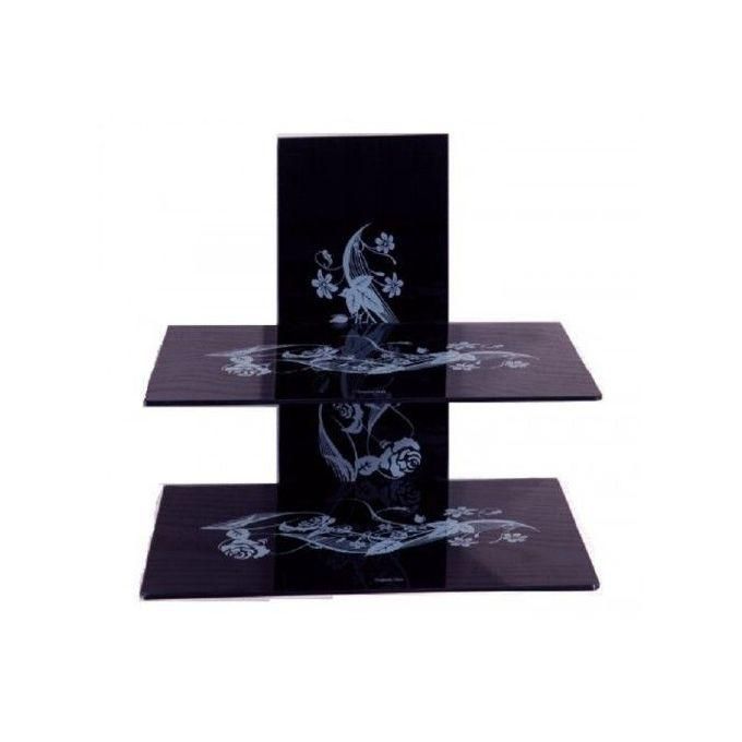 Support Mural DVD/Audio - Compatible DVD & Décodeur - 2 Niveaux - Noir