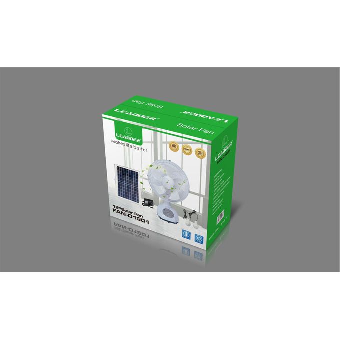Ventilateur Solaire Rechargeable Portable Fan-D1201